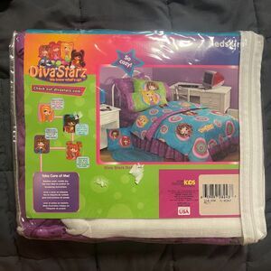 NWT Diva Stars Y2K 2001 Purple Full Bed Skirt Home Fashion For Kids Dan Rivers